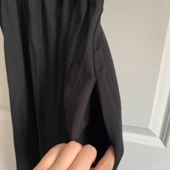 Topshop Shirred/Smocked Cotton Poplin Midi black Dress XS (size US 0-2) - Picture 8 of 10